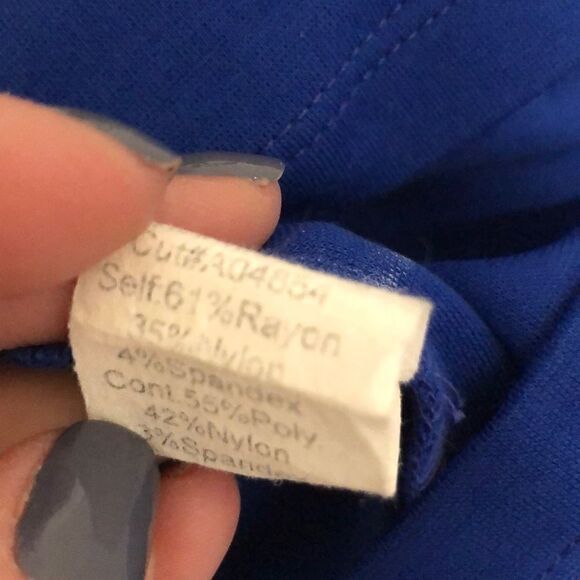 Bailey 44 Black/White/Blue Dress, Size Large - Picture 4 of 7